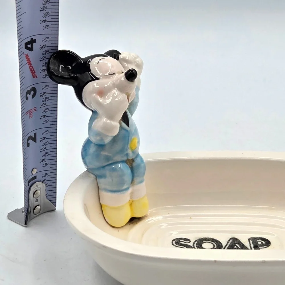 VINTAGE Walt Disney Mickey Mouse Porcelain‎ Soap Dish Limited Edition Japan